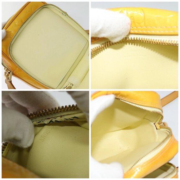 LOUIS VUITTON Monogram Vernis Wooster Bag Lime Yellow M91075 LV Auth BA3504 - Picture 15 of 16